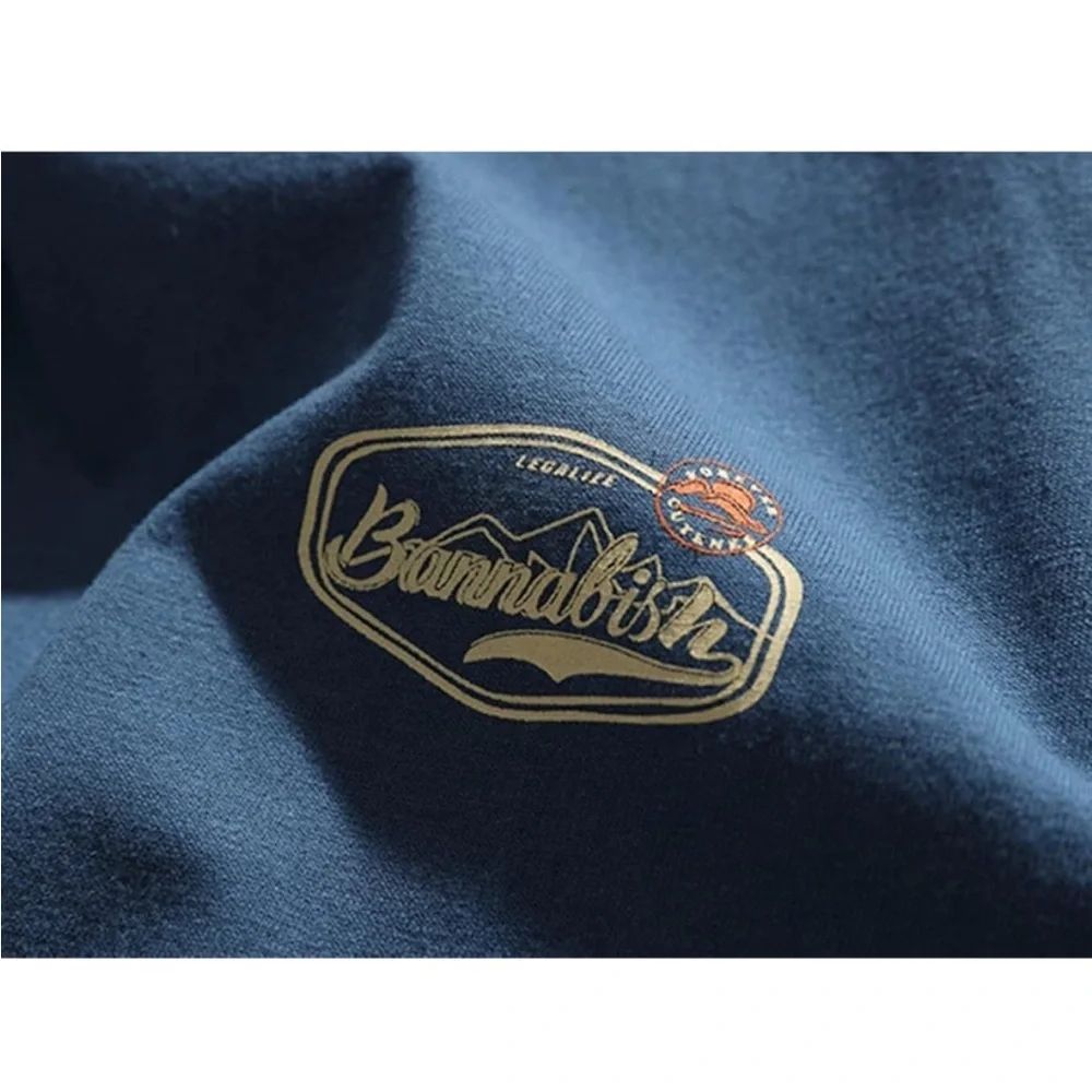 AELFRIC EDEN Navy Blue Short Sleeve Tee - Picture 3 of 7